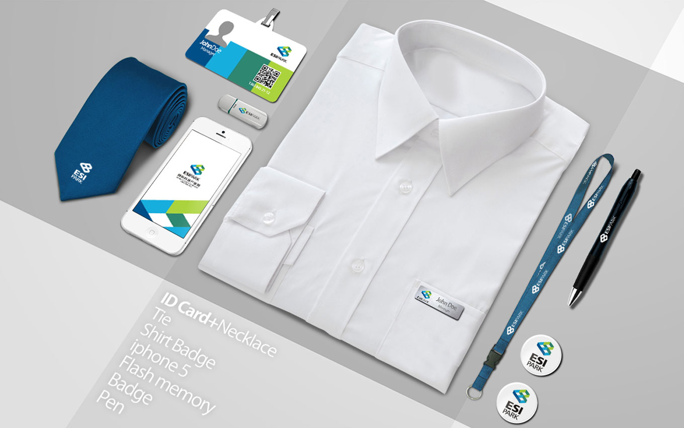 产业园区的VI设计包括工作证领带徽章.jpg