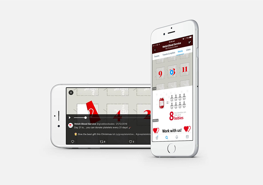 血液中心的官方网站设计展示在两个手机上.jpg