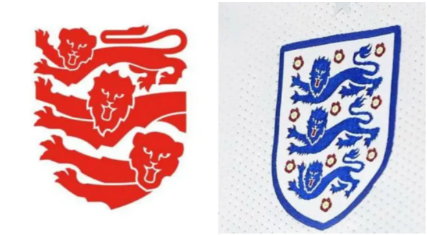 英格兰三狮军团的足球队徽logo设计标志进行了一次有争议的改头换面.png