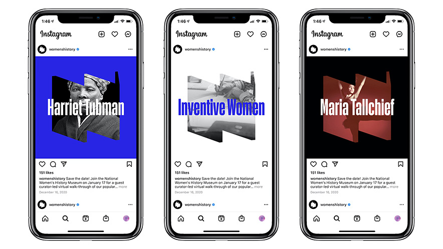 美国女性历史博物馆网络社区形象展示在3个手机上.jpg