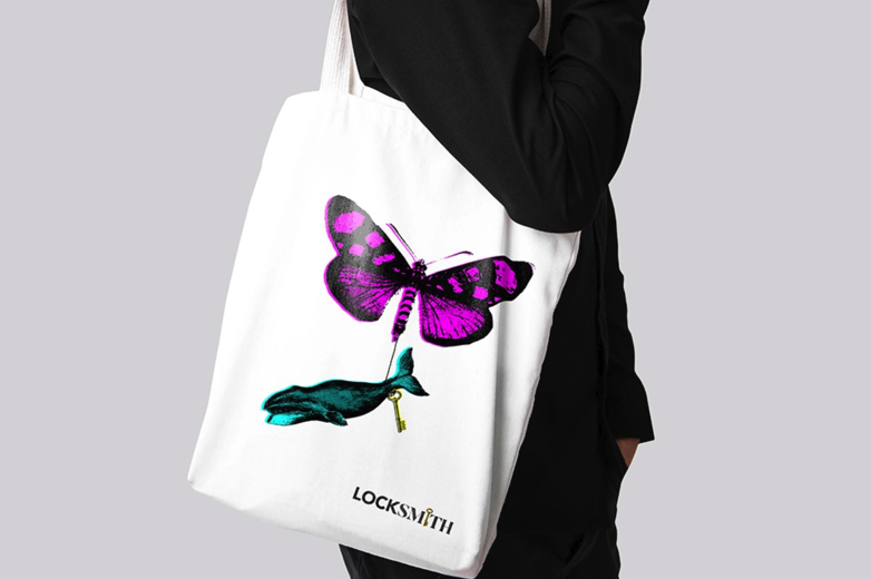 蝴蝶和鲸鱼的彩色插画印在帆布袋.png