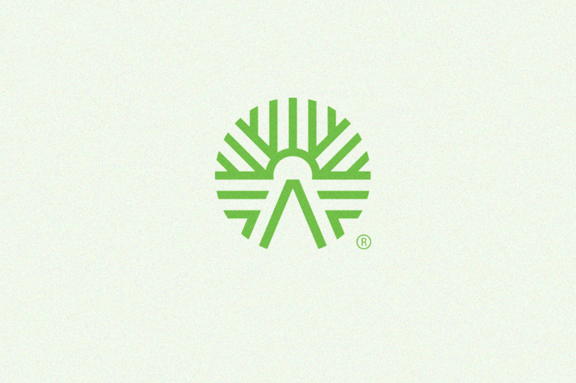 太阳元素的发着光的农业logo.png